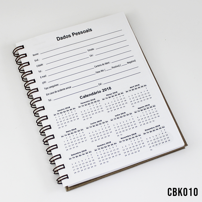 CADERNO PEQUENO KRAFT